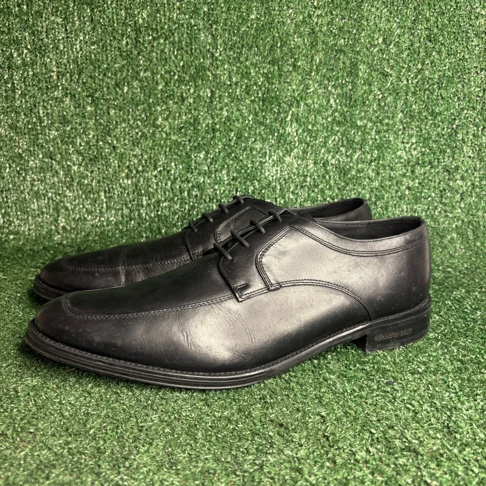 Kenneth Cole Tully Oxford Leather Lace Up Formal Dress Shoes Black Mens Size 12M